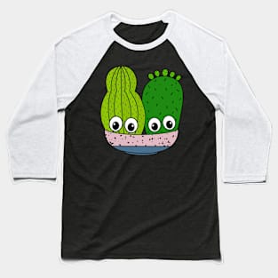 Cute Cactus Design #330: Cute Cacti Arrangement In Pottery Bowl Baseball T-Shirt